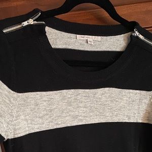 Gap black and gray stripes sweater dress